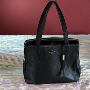 Kate Spade Madison Black Pebbled Leather Tote‎ WKRU 3323069
